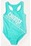 White Printed swimsuit for girls DB200798CM