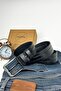 100% Genuine Buffalo Leather Men's Belt Black Patterned Gift Sports Jeans Belt Genuine Leather Dowry Belt - 3