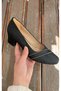 Women's Black Stone Comfortable Daily Anatomical Stylish Evening Dress Cup Short Thick Heeled Laceless Mother Shoes - 2