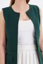 Women's Emerald V-Neck Vest with Stitching Detail on the Waist Arm-25Y 001019 - 2
