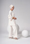 Jacket Pants Set |   Pearl Detailed Ruffled Sleeve Flexible Fabric |   4 Season Use - 4