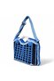 Crochet Knitted Detailed Leather Shoulder Bag, Handmade Special Design Tote Bag - 3