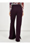 Solid Drawstring Waist Flared Joggers with Side Slit - 4