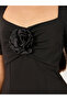 Corsage Detail Puff Sleeves A-Line Mini Dress - 4