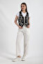 Hatunatila Ethnic Pattern Front Lace-Up Süzine Knitwear Vest - 3
