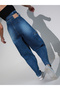 High Rise Faded Regular Fit Jeans with Zip Pocket Detail - 2
