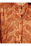 Paisley Printed Tiered Shirt Maxi Dress - 4