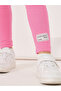 Solid Cotton Leggings with Patch Detail - 3