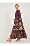Floral Print Long Sleeves Tiered Maxi Dress