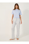 Graphic Print Round Neck T-Shirt and Pyjama Set - 2