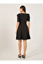 Corsage Detail Puff Sleeves A-Line Mini Dress - 5