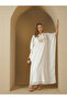 Embroidered Yoke Kaftan with Slip Dress