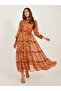 Paisley Printed Tiered Shirt Maxi Dress
