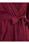 Satin Tie-Up Waist V-Neck A-Line Maxi Dress - 4