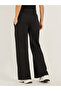 Badge Detail Wide Leg Joggers with Side Slit - 5