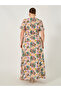 Plus Size All-Over Print Satin Wrap Maxi Dress with Tie-Up Detail - 6