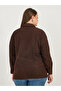 Plus Size Chest Pocket Corduroy Shirt with Metal Buttons - 4