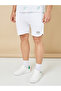 Pure Cotton Terry Tennis Regular Shorts with Patch Detail