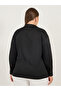 Plus Size Notch Collar Long Sleeve Blouse - 4