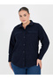 Plus Size Textured Oversized Shirt with Flap Pockets
