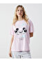 Zero Roba Collar Mickey and Minnie Mouse Printed Women's T-Shirt from Uzg Store for Style Enthusiasts