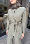 Basic Belted Suit - Khaki - 4