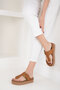 Tan Suede Women's Slippers 20348 - 3