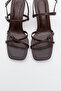 NEBEL Brown Skin Women's Heeled Sandals - 2