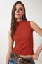 Women's Brick Neck Cotton Knitted Blouse GT00004