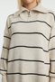 Stone Striped Turn-Down Collar Zipper Detailed Knitwear Sweater Tctaw25Ak00064 - 3