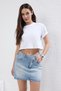 Mavi More Sustainable Double Breasted Waist Detailed High Waist Mini Denim Skirt Twoss25Et00133