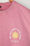 Gül Kurusu Oversize/Geniş Kesim Soluk Efektli Yazı Baskı %100 Pamuk T-Shirt/Atlet TMNSS23AL00009 - 13