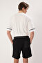 Black Regular/Normal Cut Parachute Fabric Pocket Detailed Thick Shorts & Bermuda Tmnss25Sr00028 - 4
