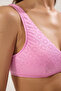 Pembe Üçgen Kaplı Hipster Yüksek Bel Bikini Takımı TBESS25BT00113 - 3