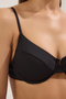 Siyah Balconette Kaplı Bikini Üstü TBESS25BU00065 - 3