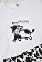 Ecru Animal Patterned Knitted Pajamas Set Tbbss25Ai00066 - 3