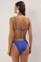 Saks Dokulu Üçgen Bağlamalı Normal Bel Regular Bikini Takımı TBESS24BT00082 - 6