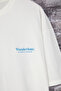 Ekru Oversize/Geniş Kesim Baskılı %100 Pamuklu T-Shirt TMNSS25TS00223 - 8