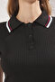Siyah*001-Kahverengi Basic Polo Yaka İkili Paket Triko İnce Bluz TWOSS25BZ00503 - 6