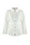White Woven 100% Linen Tie-Up Beach Shirt Tbess25Go00015 - 9
