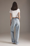 Mavi Kurdele/Fiyonk Detaylı Taşlı Normal Bel Wide Leg Geniş Paça Jeans TWOSS25JE00234 - 8