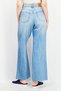 Women Regular Fit Wide Leg Ripped Non Stretchable Denim Jeans, Wash Blue - 2