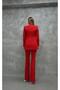 Stone Trim Blazer Jacket Pants Set – Stylish Women's Clothing - 3