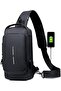 Anti theft Crossbody Sling bag, Shoulder Backpack, Lightweight Chest Daypack with USB Charging Port, - 3