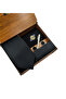 Matte Black Tie with Wooden Box - Pocket Square - Cufflinks - Tie Clip - Socks Set - 2