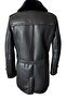 Black Genuine Sheep Fur Men's Trench Coat - Burb - 2