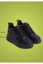 Black Hidden Heel High Sole Women's Sports Shoes