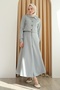 Mint Green Suit with Zipper Pocket Bolero Skirt