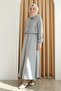Mint Green Suit with Zipper Pocket Bolero Skirt - 3