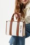 1418 Women's Shoulder Bag Handbag Crossbody Bag White-Tan
